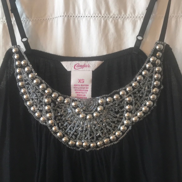 Candie’s Tank with Silver Detail Neckline - Picture 2 of 7